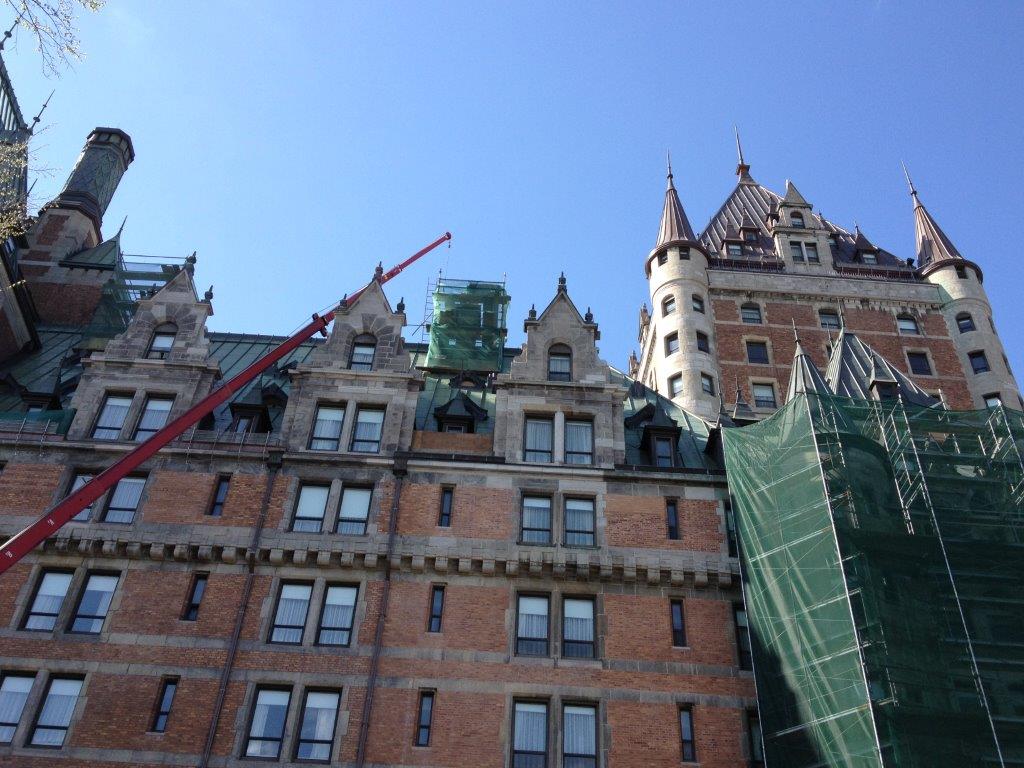 Maçonnerie - Réfection de l'aile Mont-Carmel du Château Frontenac