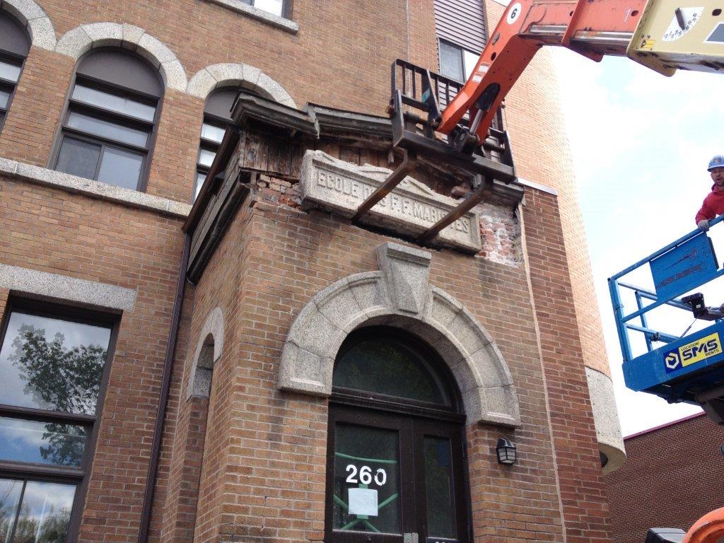 Maçonnerie - Réfection totale de la maçonnerie au 260, rue de L'Aqueduc à Québec