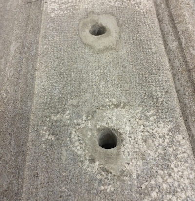 Réparation de pierre avec mortier de restauration